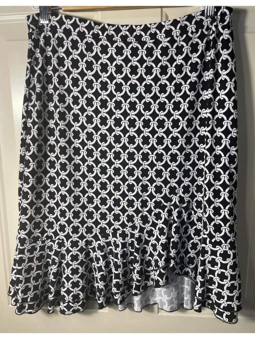 White House Black Market Midi Skirt Women's Small Ruffle EUC - Picture 6 of 6